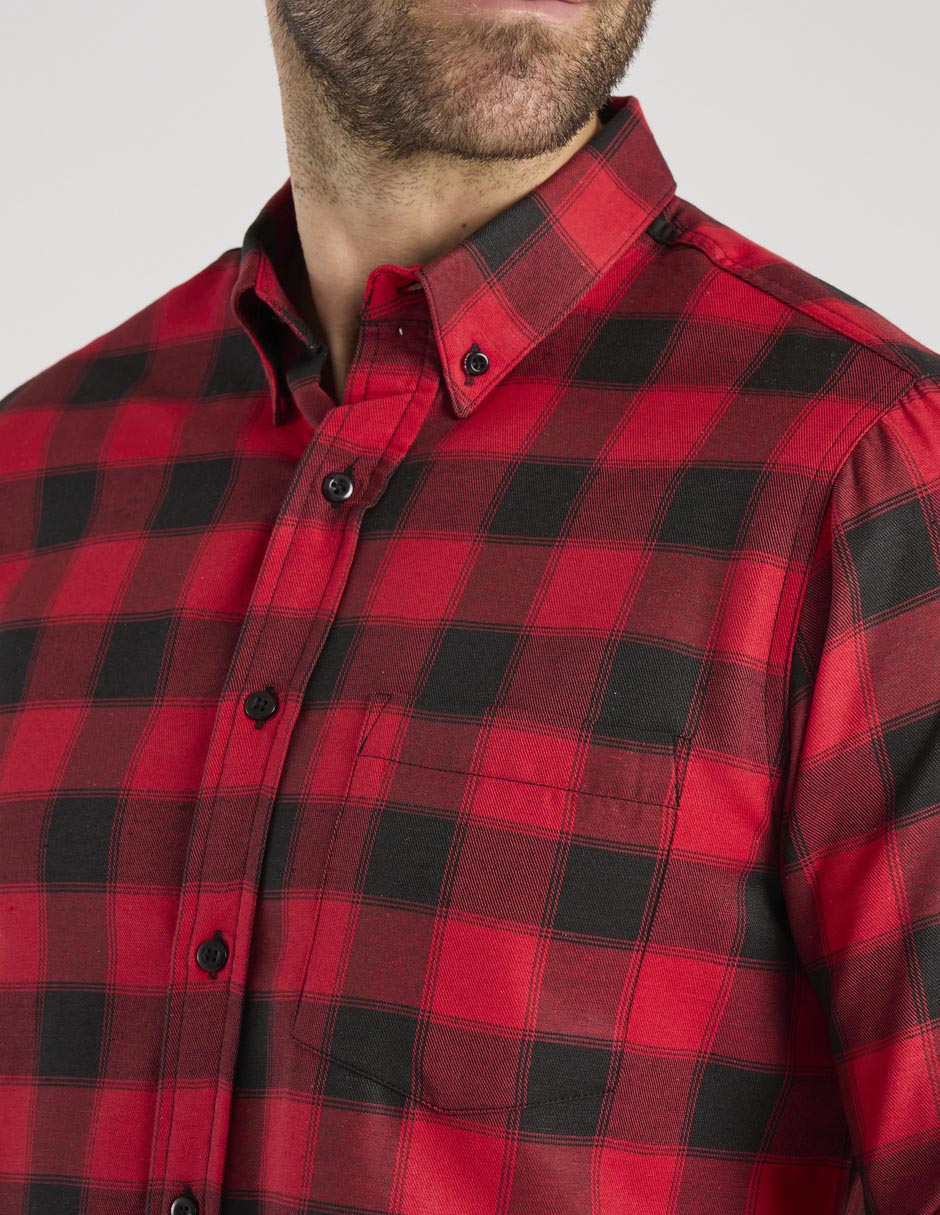 Camisa casual de algodón manga larga para hombre 4
