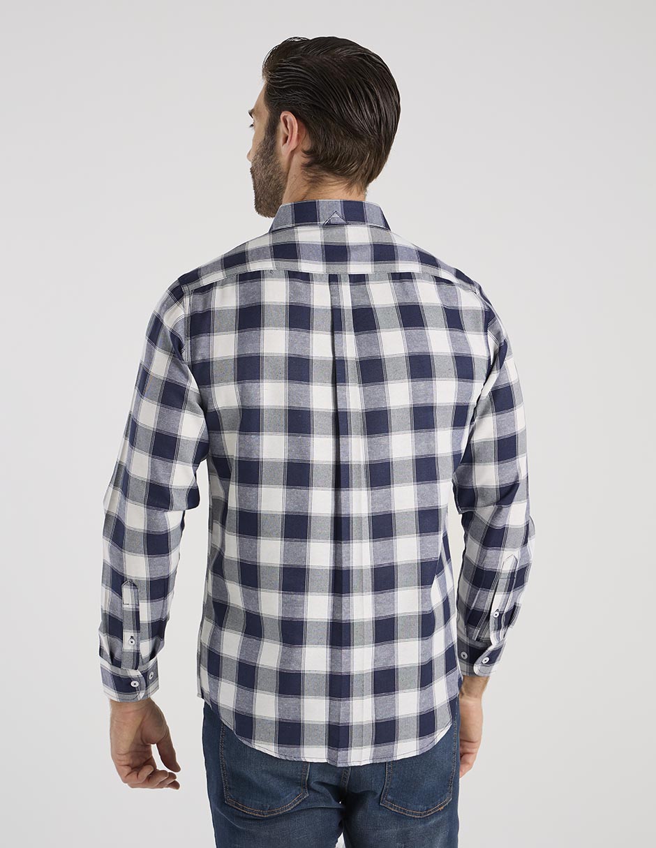 Camisa casual de algodón manga larga para hombre 2