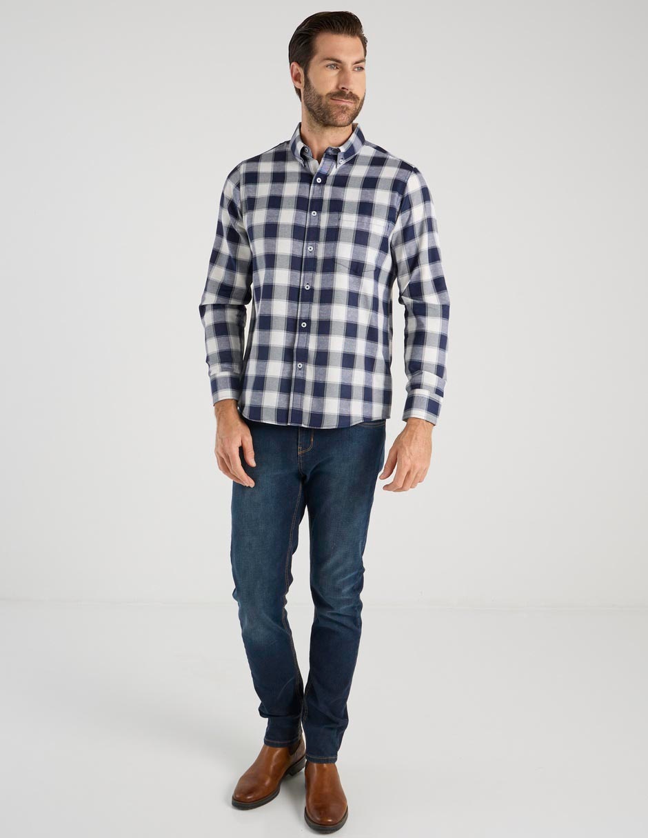 Camisa casual de algodón manga larga para hombre 3
