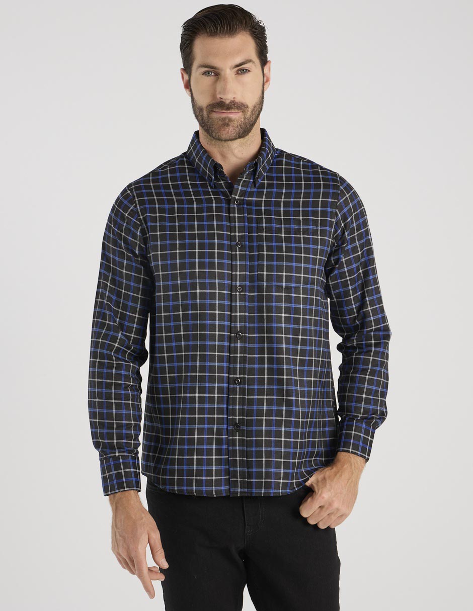Camisa casual de algodón manga larga para hombre Camisa casual de algodón manga larga para hombre
