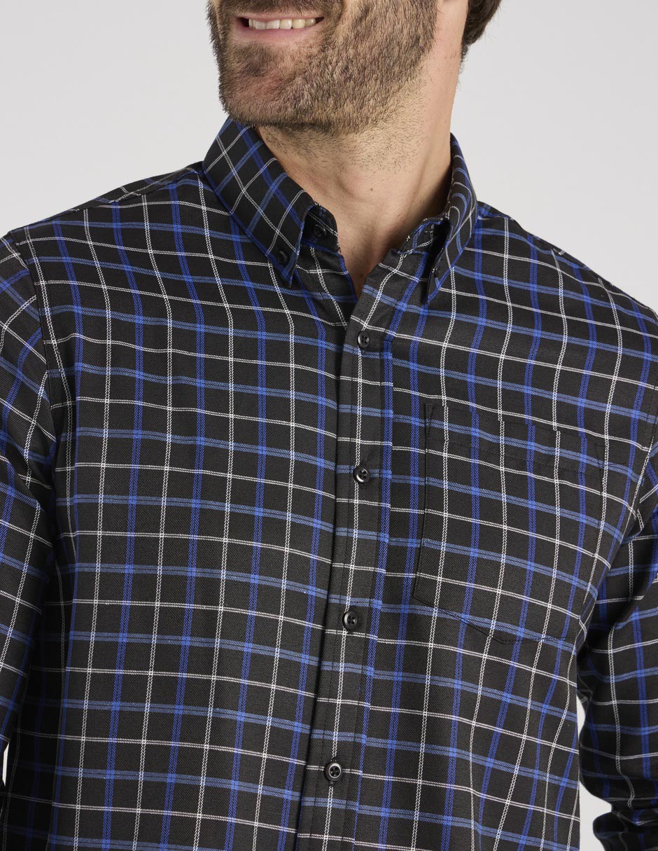 Camisa casual de algodón manga larga para hombre 4