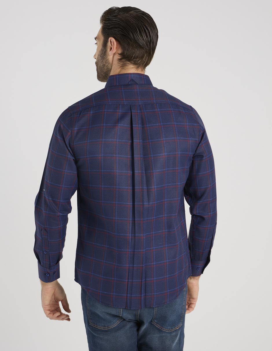 Camisa casual de algodón manga larga para hombre 2