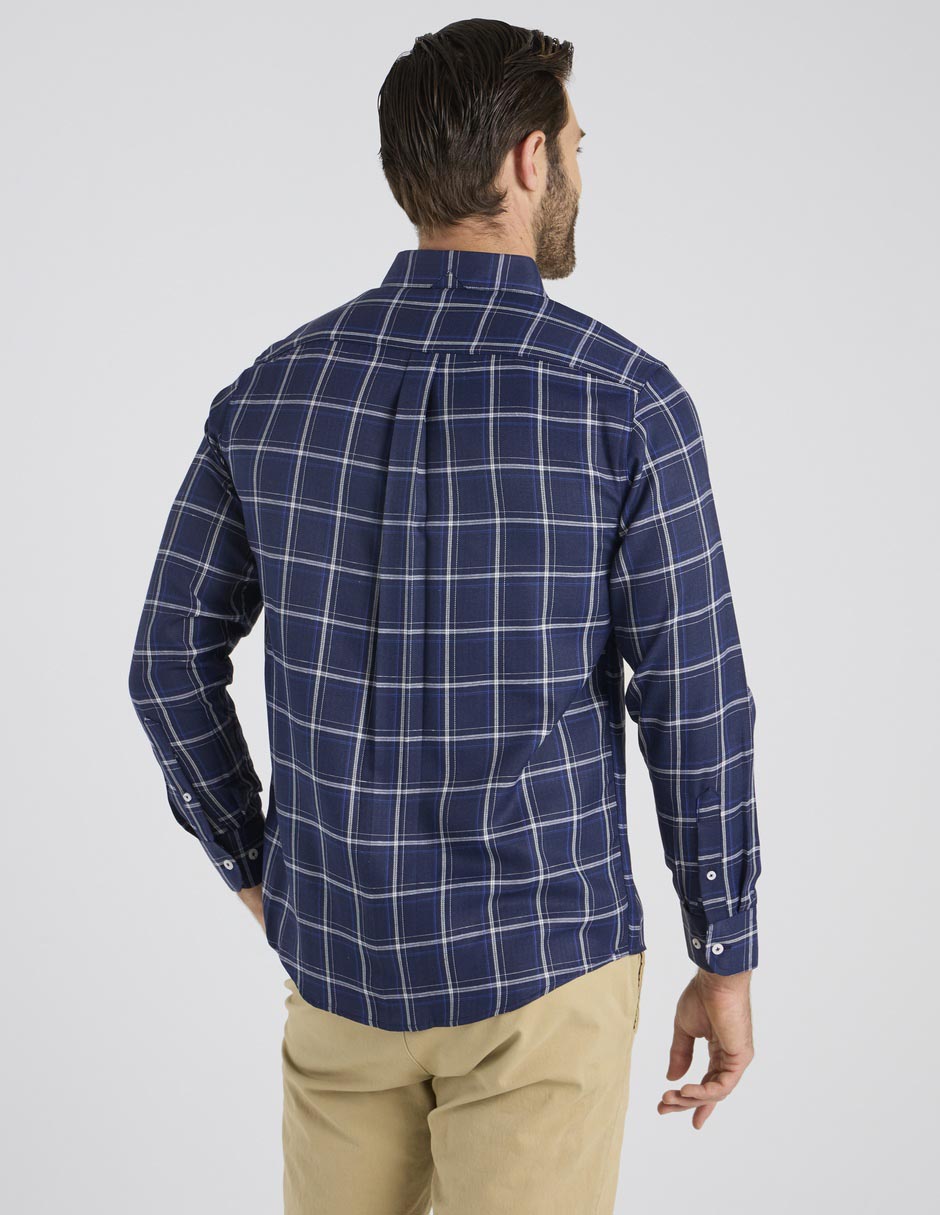 Camisa casual de algodón manga larga para hombre 2