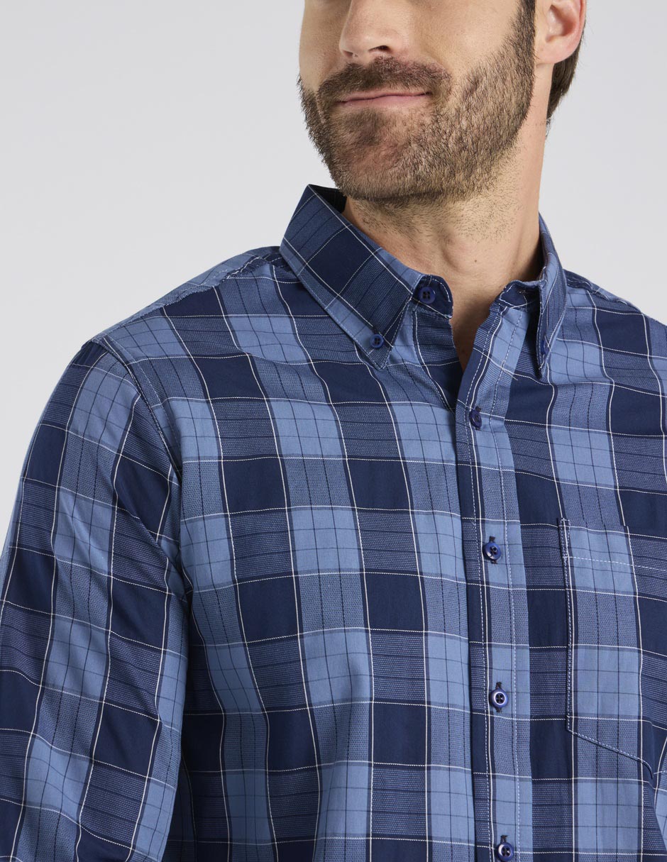 Camisa casual de algodón manga larga para hombre 4