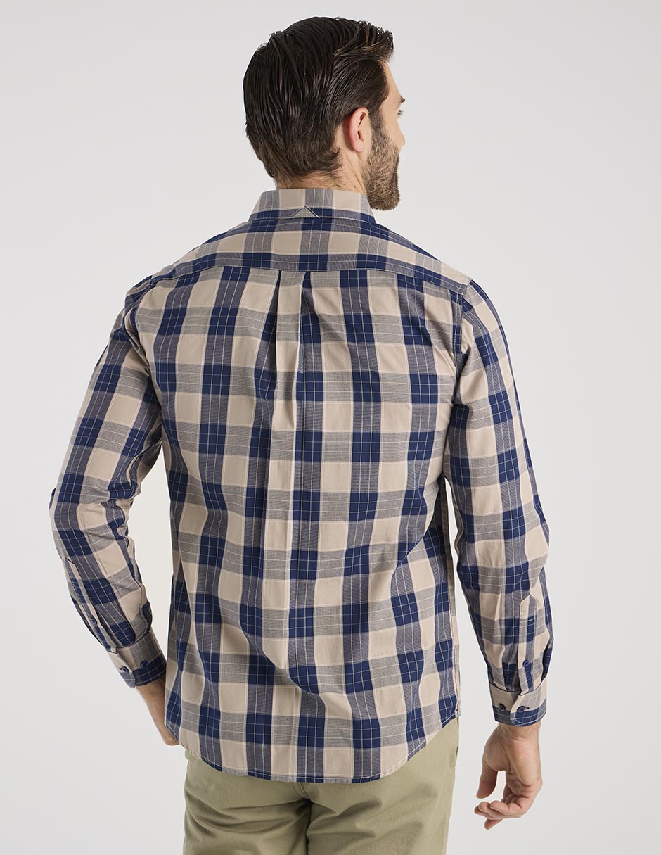Camisa casual de algodón manga larga para hombre 2