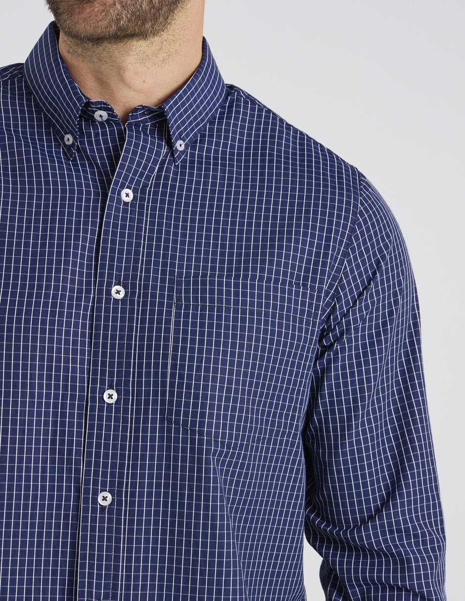 Camisa casual manga larga para hombre 4