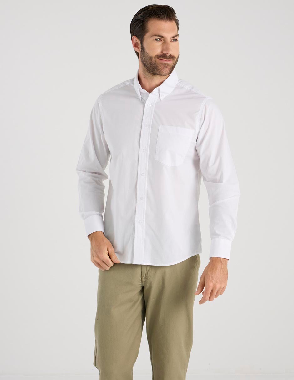 Camisa casual manga larga para hombre