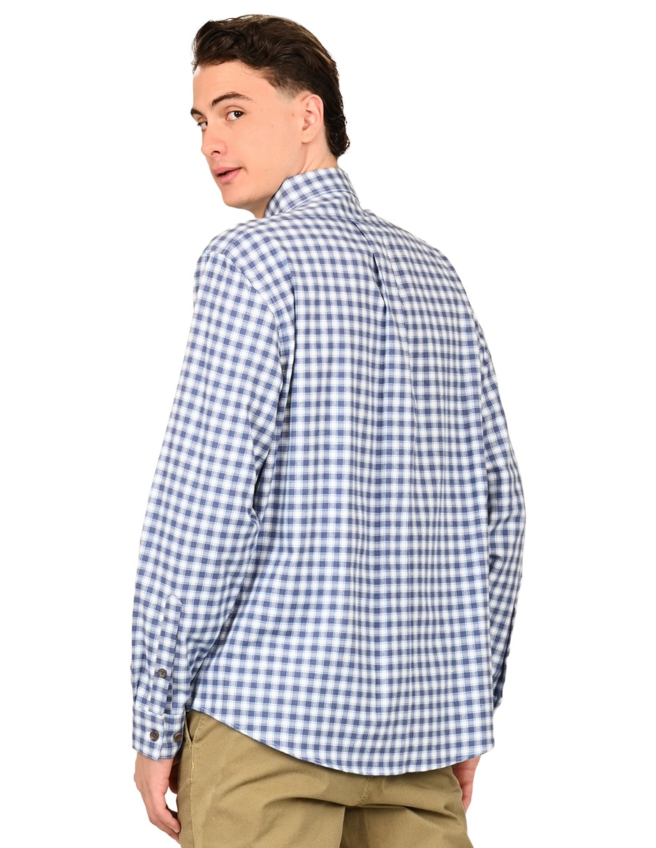 Camisa casual de algodón manga larga para hombre 2