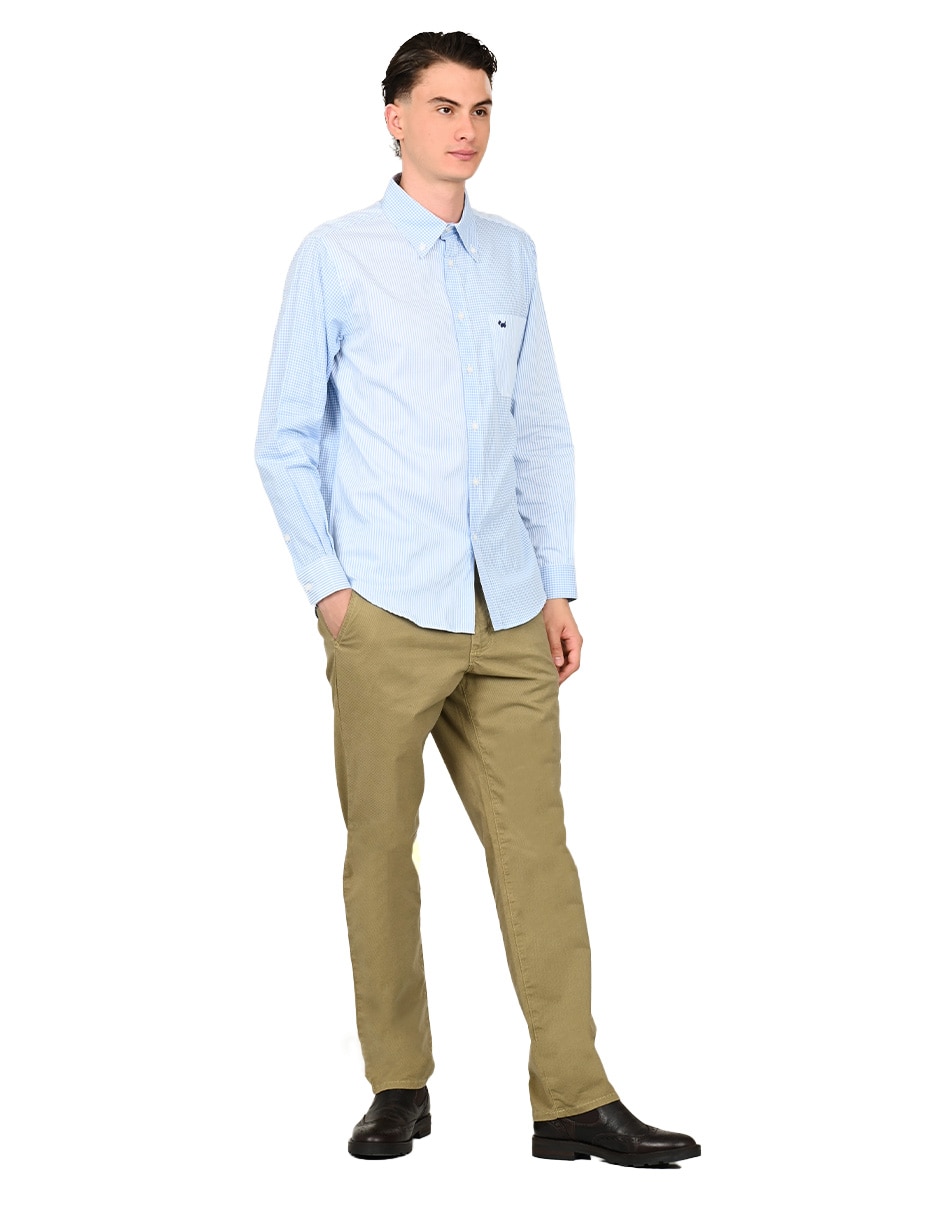Camisa casual de algodón manga larga para hombre 2