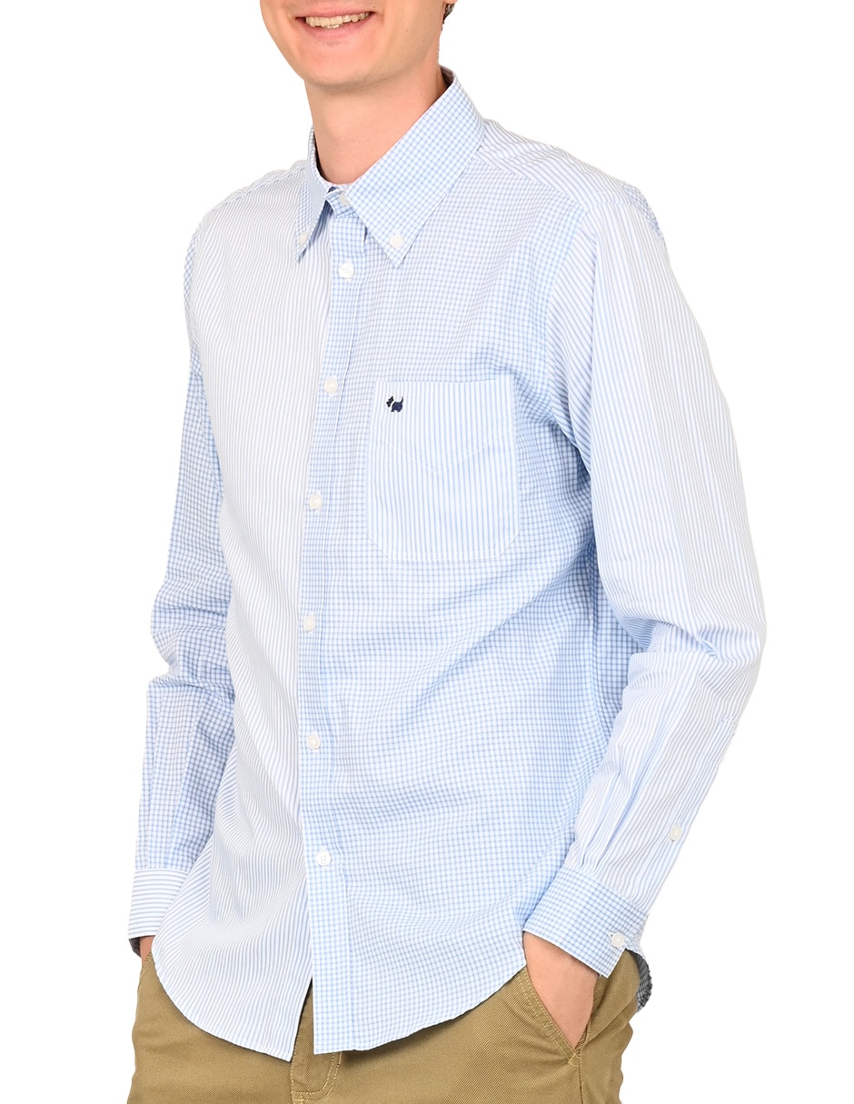 Camisa casual de algodón manga larga para hombre 4