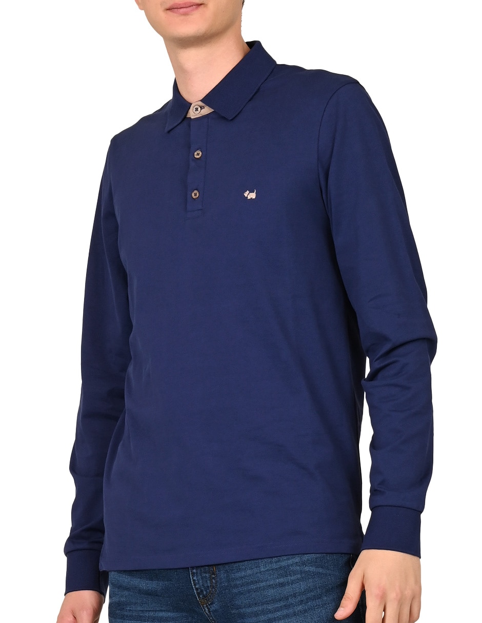 Playera tipo polo colección casual otoño invierno 2025 para hombre 4