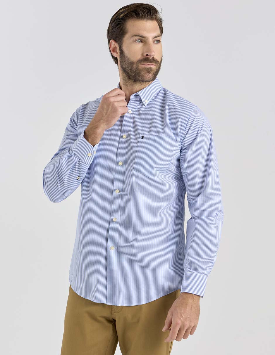 Camisa casual de algodón manga larga para hombre Camisa casual de algodón manga larga para hombre