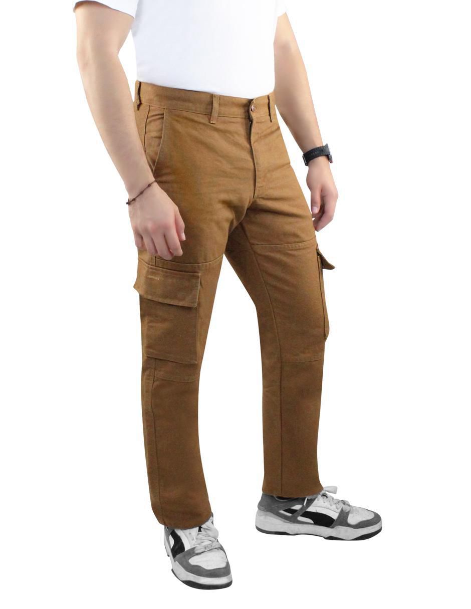 Pantalón cargo recto de gabardina para hombre 2