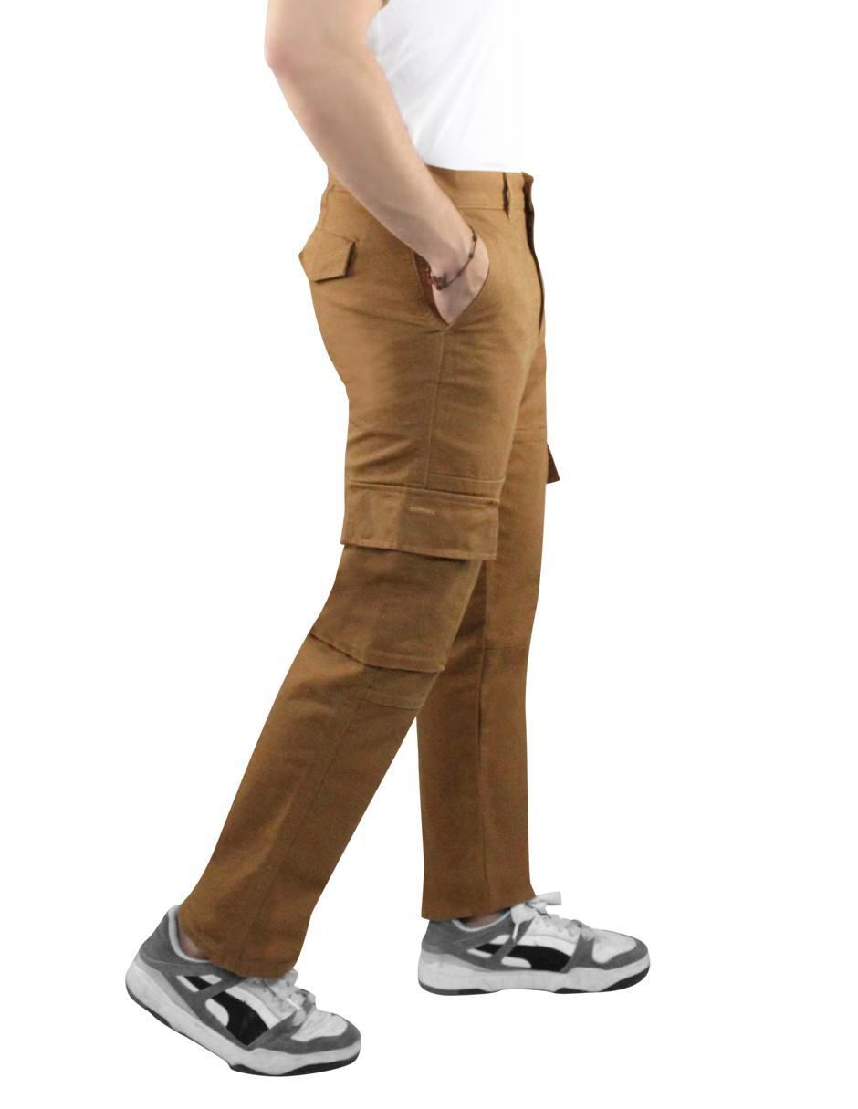 Pantalón cargo recto de gabardina para hombre 3