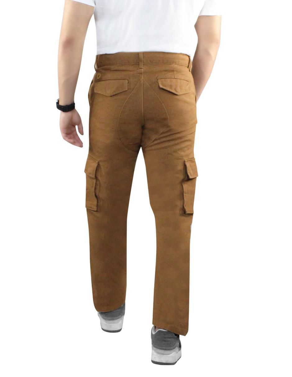 Pantalón cargo recto de gabardina para hombre 4