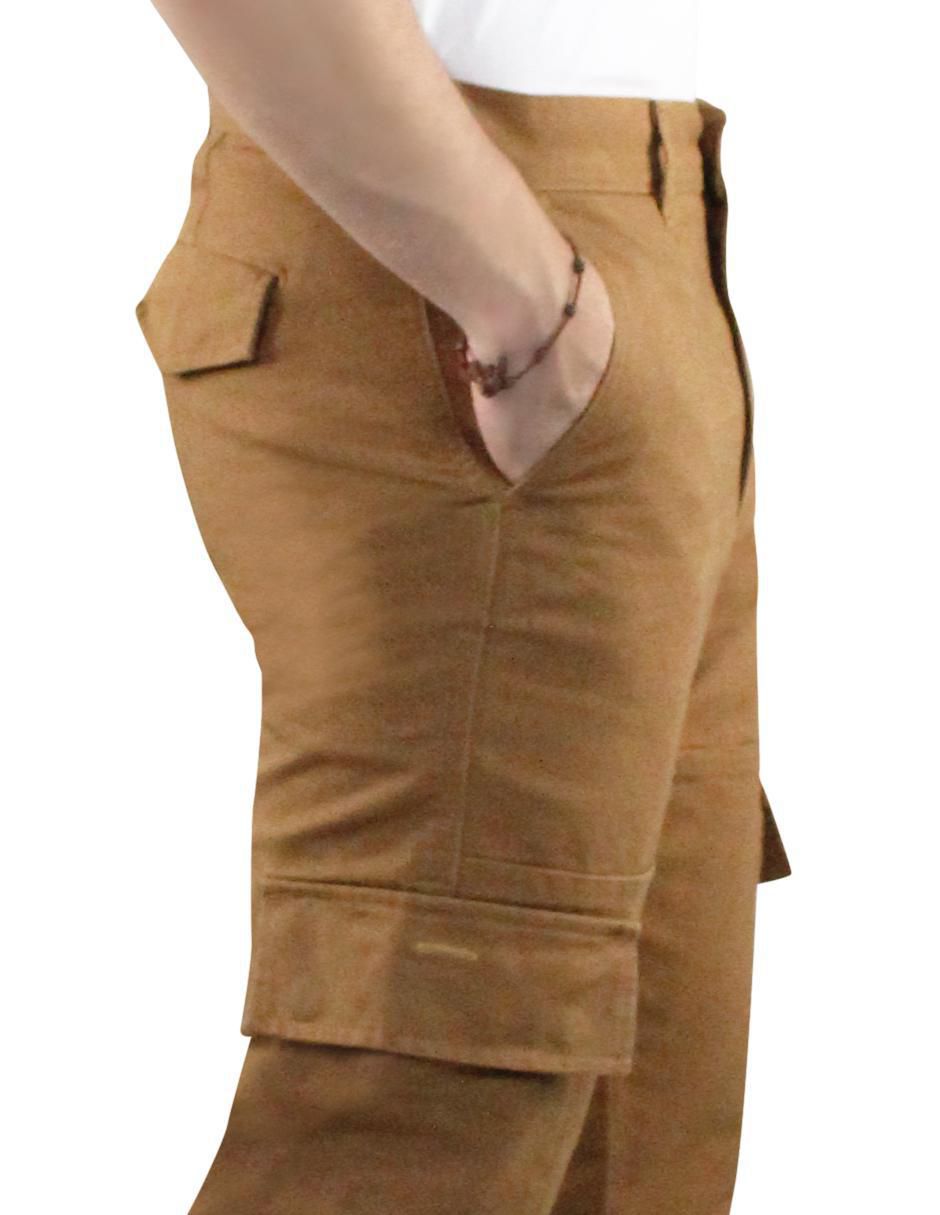 Pantalón cargo recto de gabardina para hombre 7