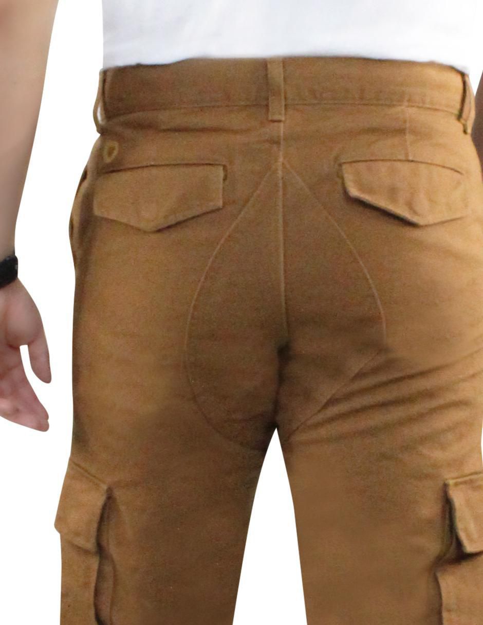Pantalón cargo recto de gabardina para hombre 8