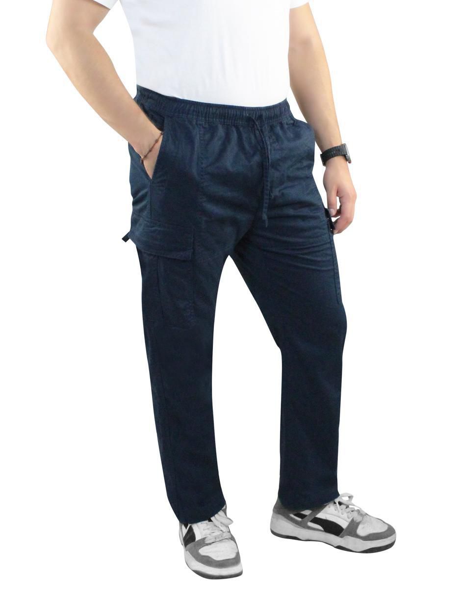 Pantalón cargo recto de gabardina para hombre 2
