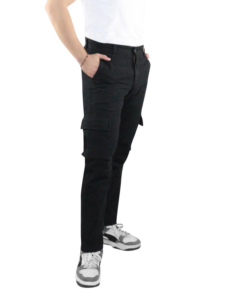 Pantalón cargo recto de gabardina para hombre 2
