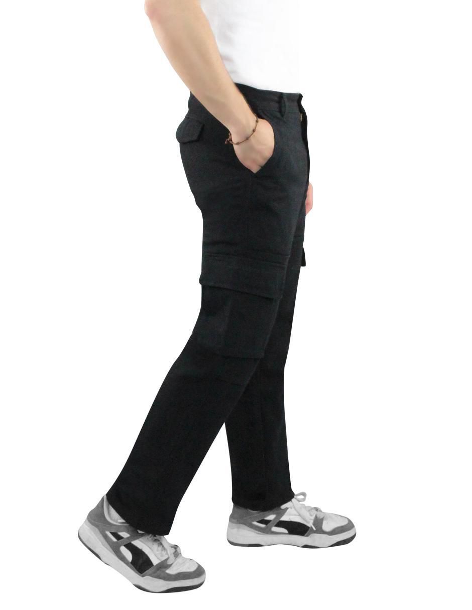 Pantalón cargo recto de gabardina para hombre 3