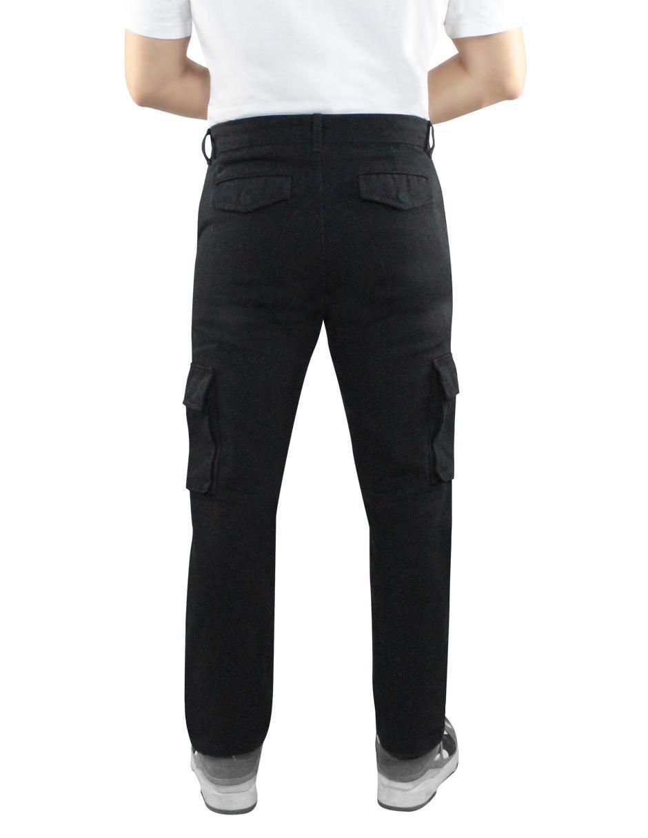 Pantalón cargo recto de gabardina para hombre 4
