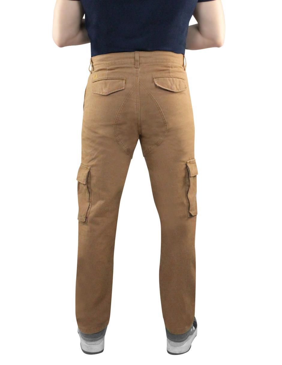 Pantalón cargo recto de gabardina para hombre 4