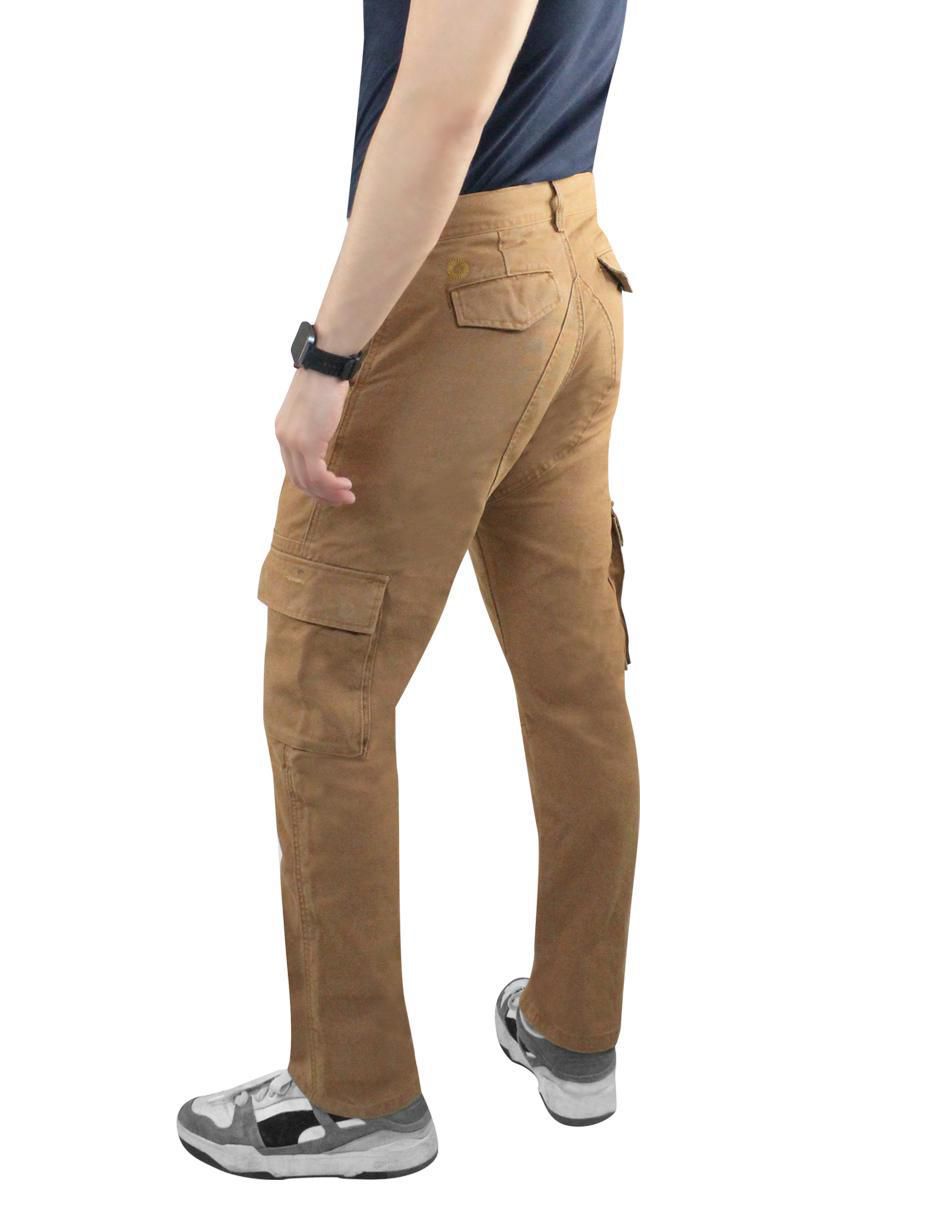 Pantalón cargo recto de gabardina para hombre 5