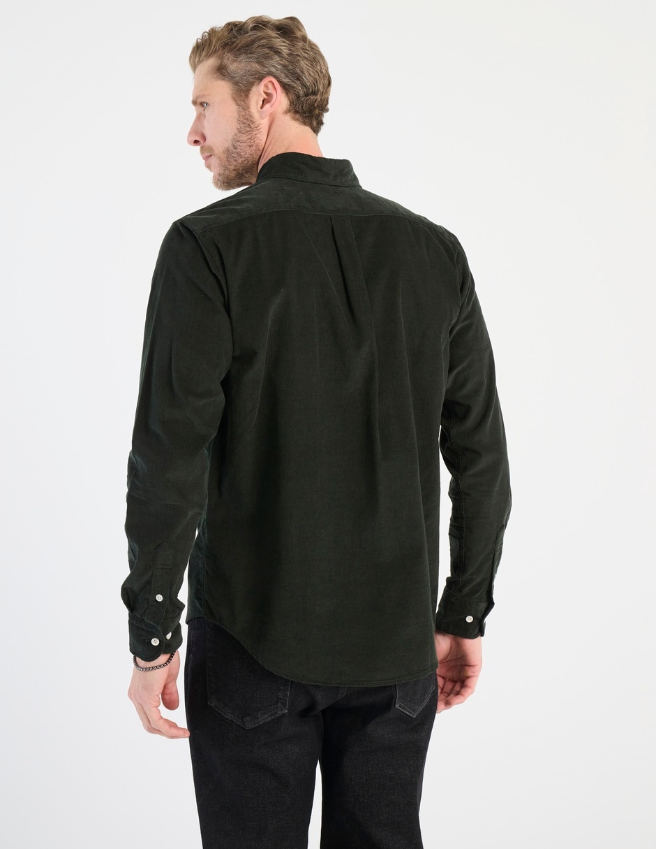 Camisa casual de algodón manga larga para hombre 2