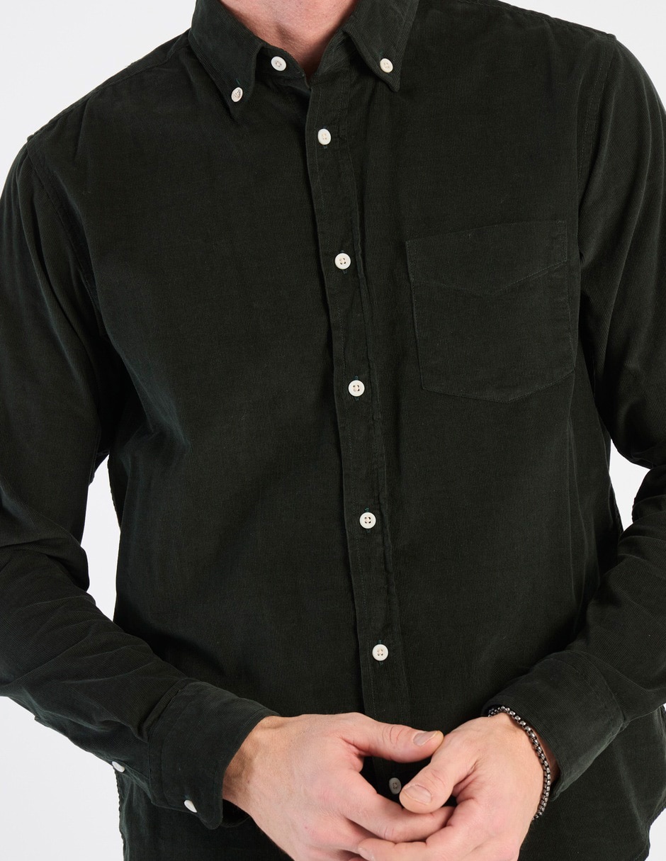 Camisa casual de algodón manga larga para hombre 4