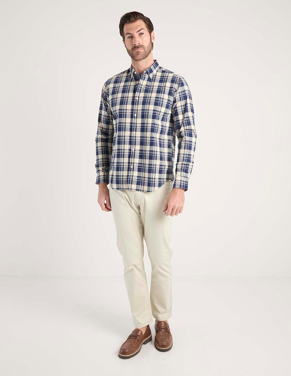 Camisa casual de algodón manga larga para hombre 3