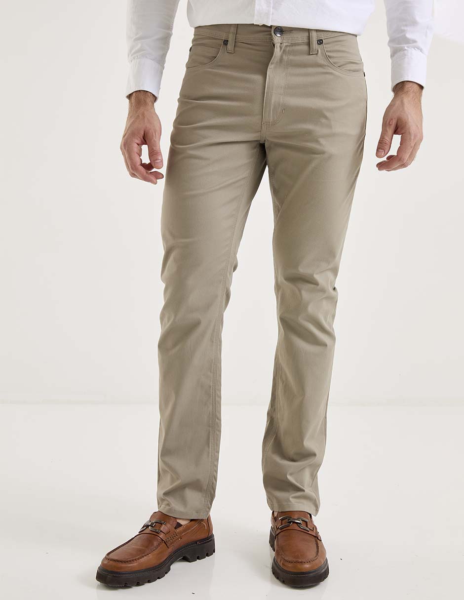 Pantalón chino straight de algodón para hombre Pantalón chino straight de algodón para hombre