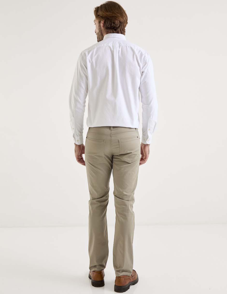 Pantalón chino straight de algodón para hombre 2