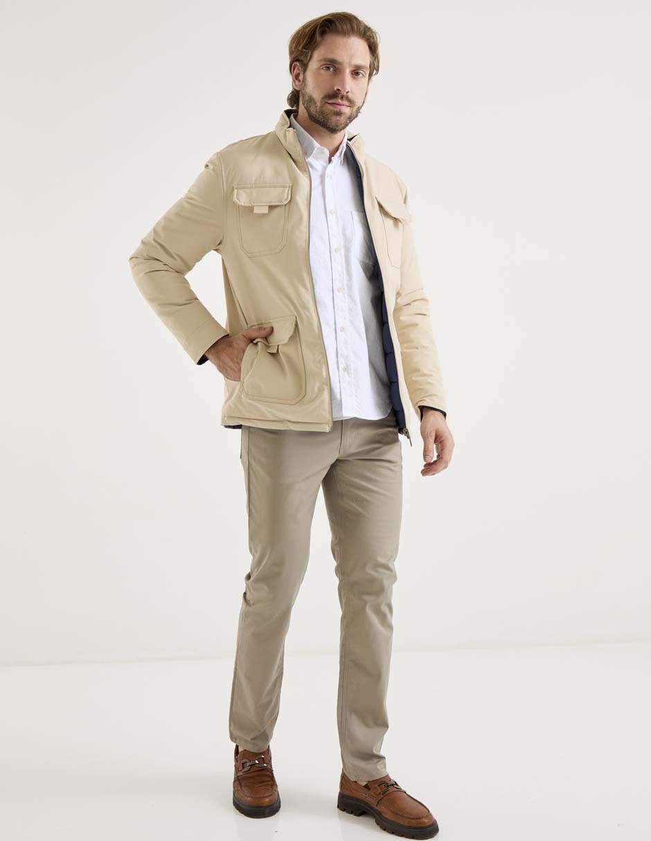 Pantalón chino straight de algodón para hombre 3