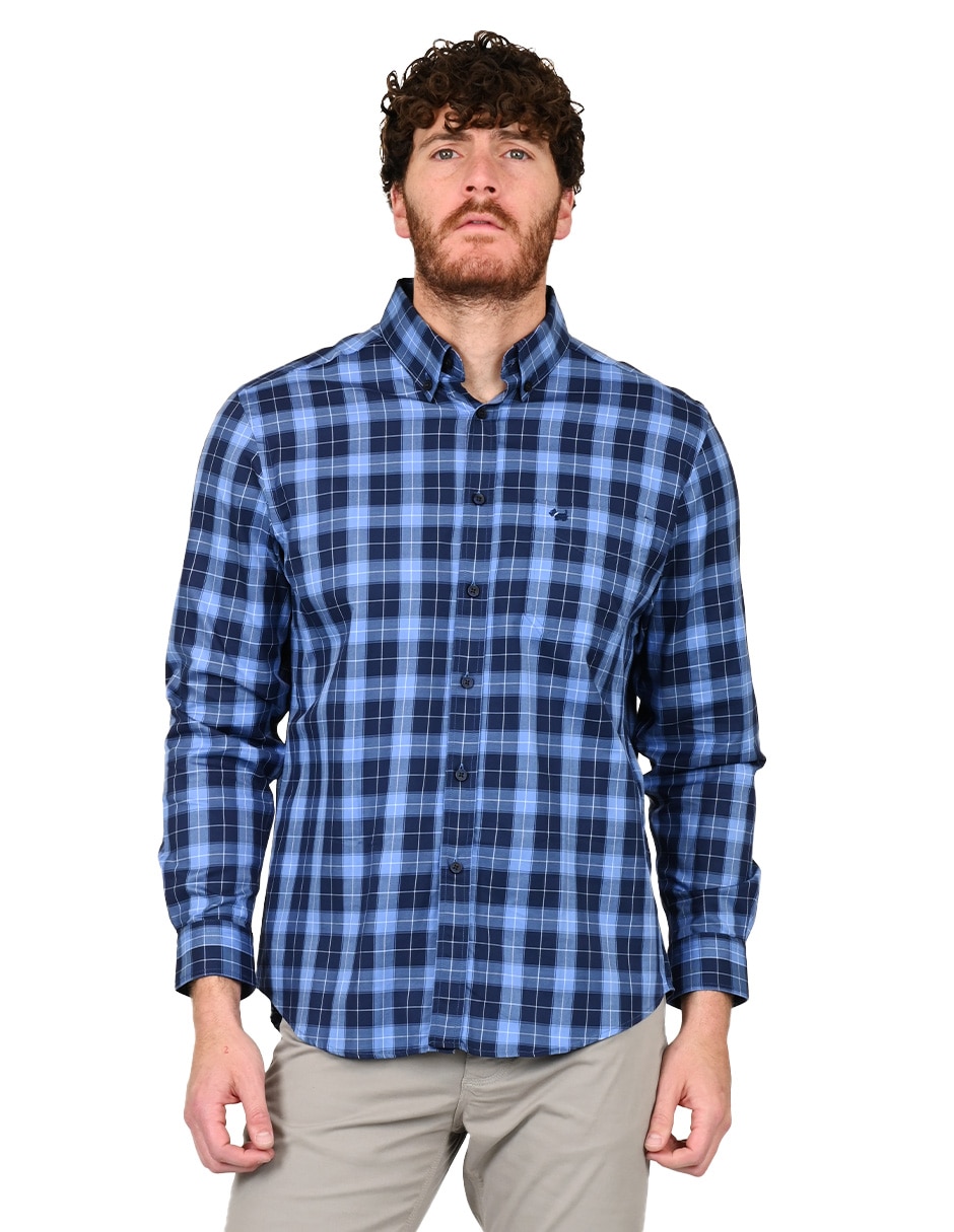 Camisa casual de algodón manga larga para hombre Camisa casual de algodón manga larga para hombre