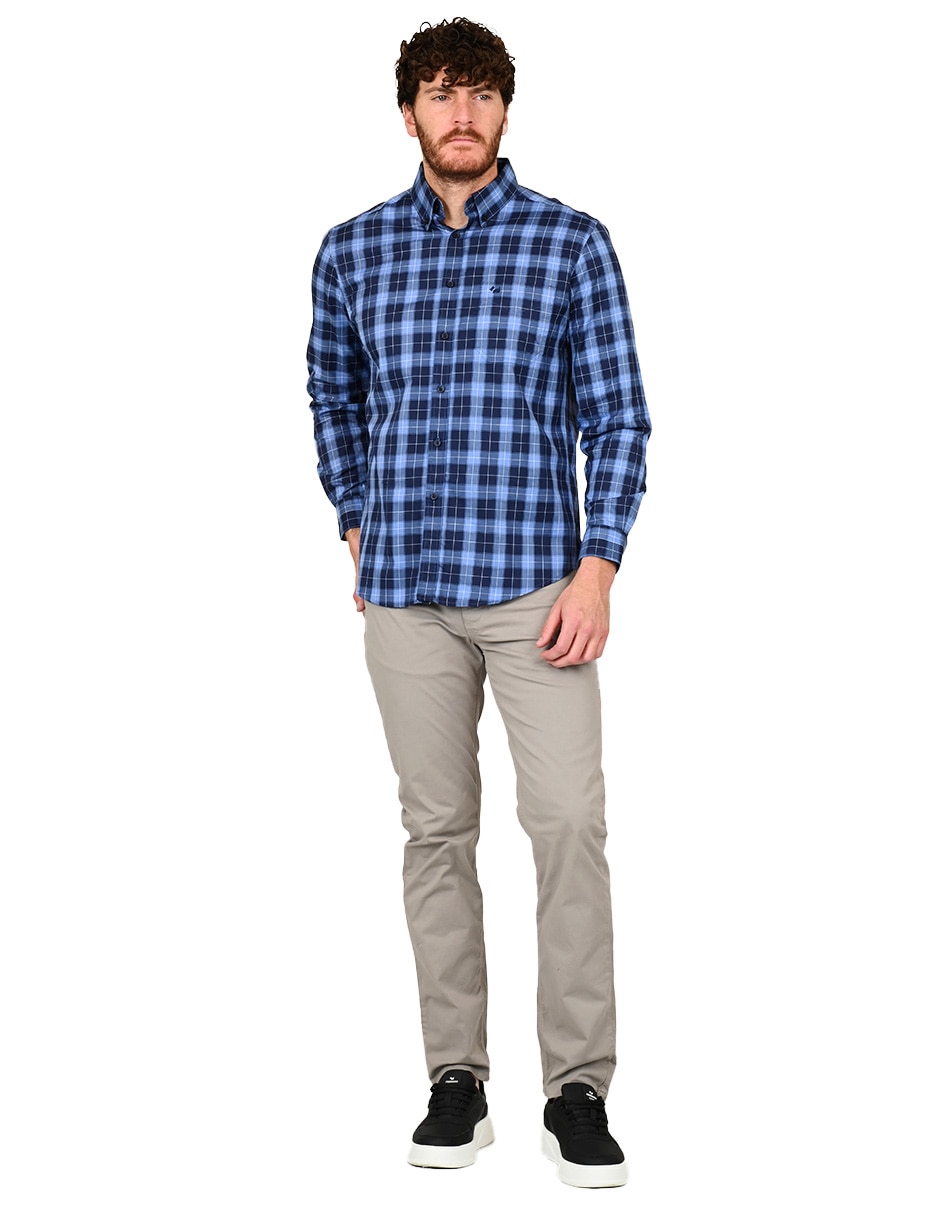 Camisa casual de algodón manga larga para hombre 2