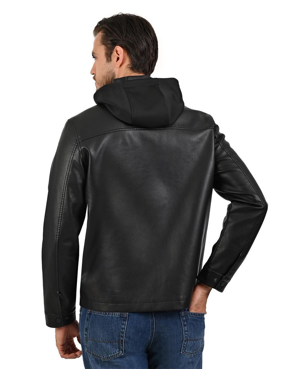 Chamarra casual con capucha para hombre 2