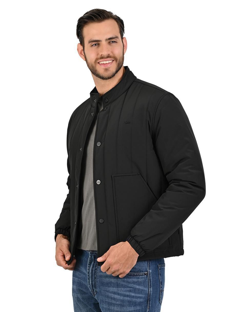 Chamarra capitonada con bolsillos para hombre 4