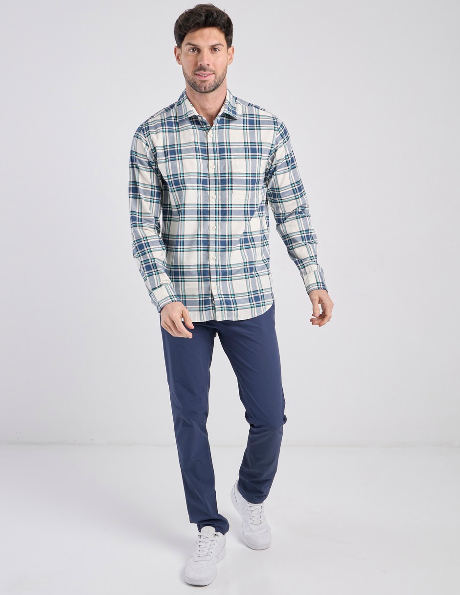 Camisa casual de algodón manga larga para hombre 3
