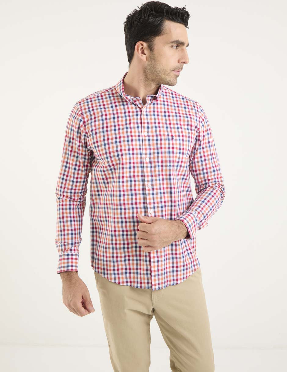 Camisa De Manga Larga De Ajuste Clásico Para Hombre Dockers Signature Comfort Flex (Estándar Y Grande Y Alto