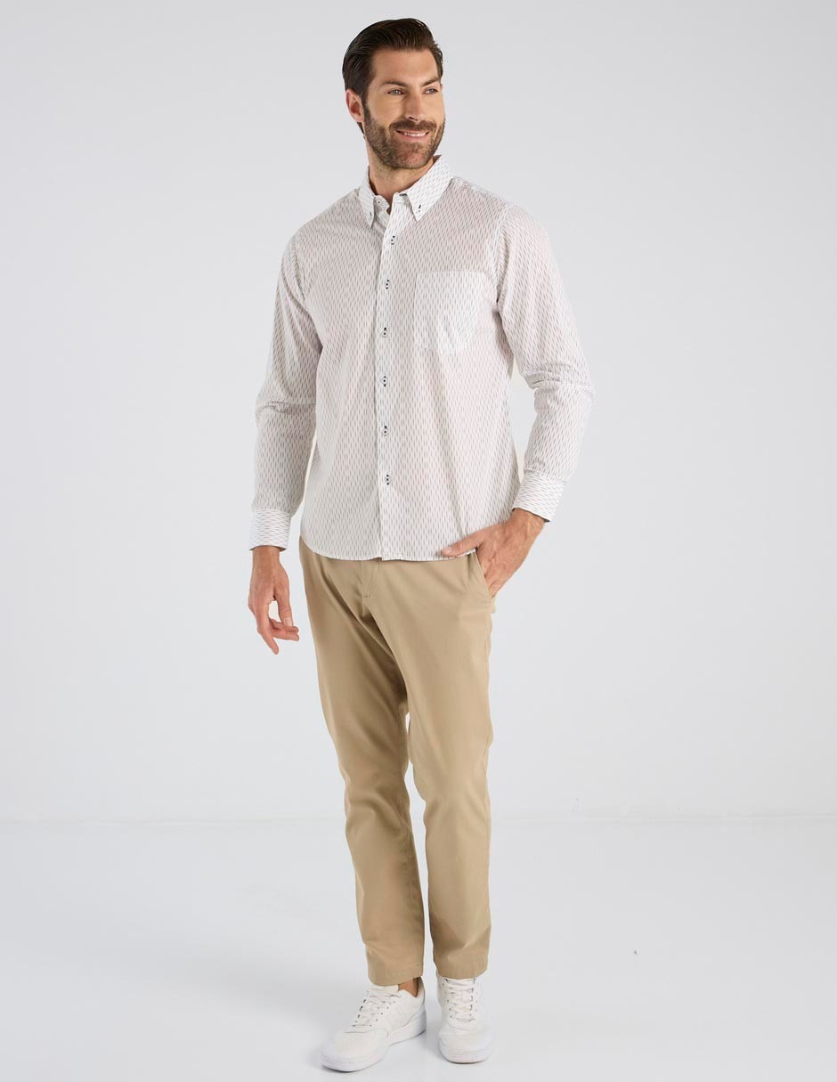 Camisa casual de algodón manga larga para hombre 3