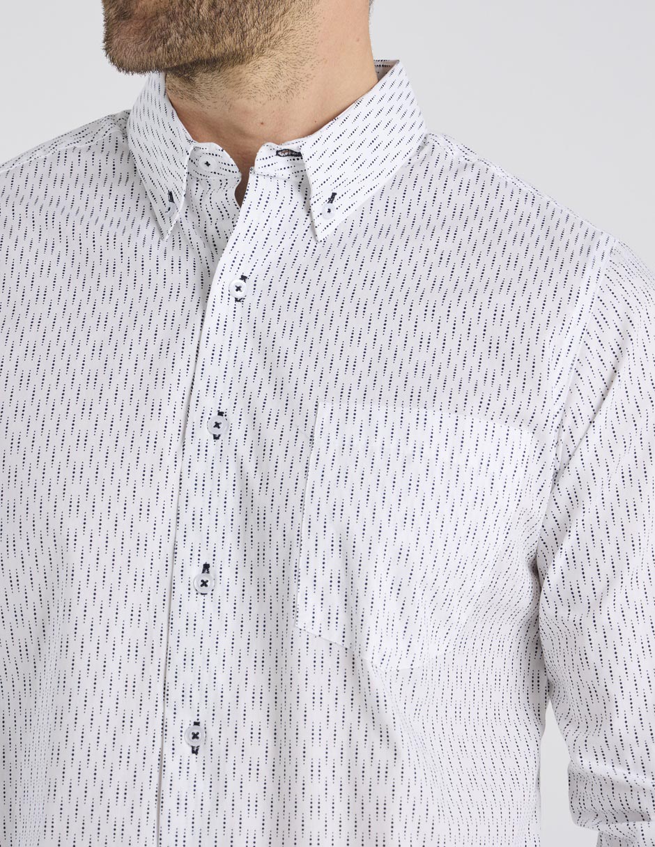 Camisa casual de algodón manga larga para hombre 4
