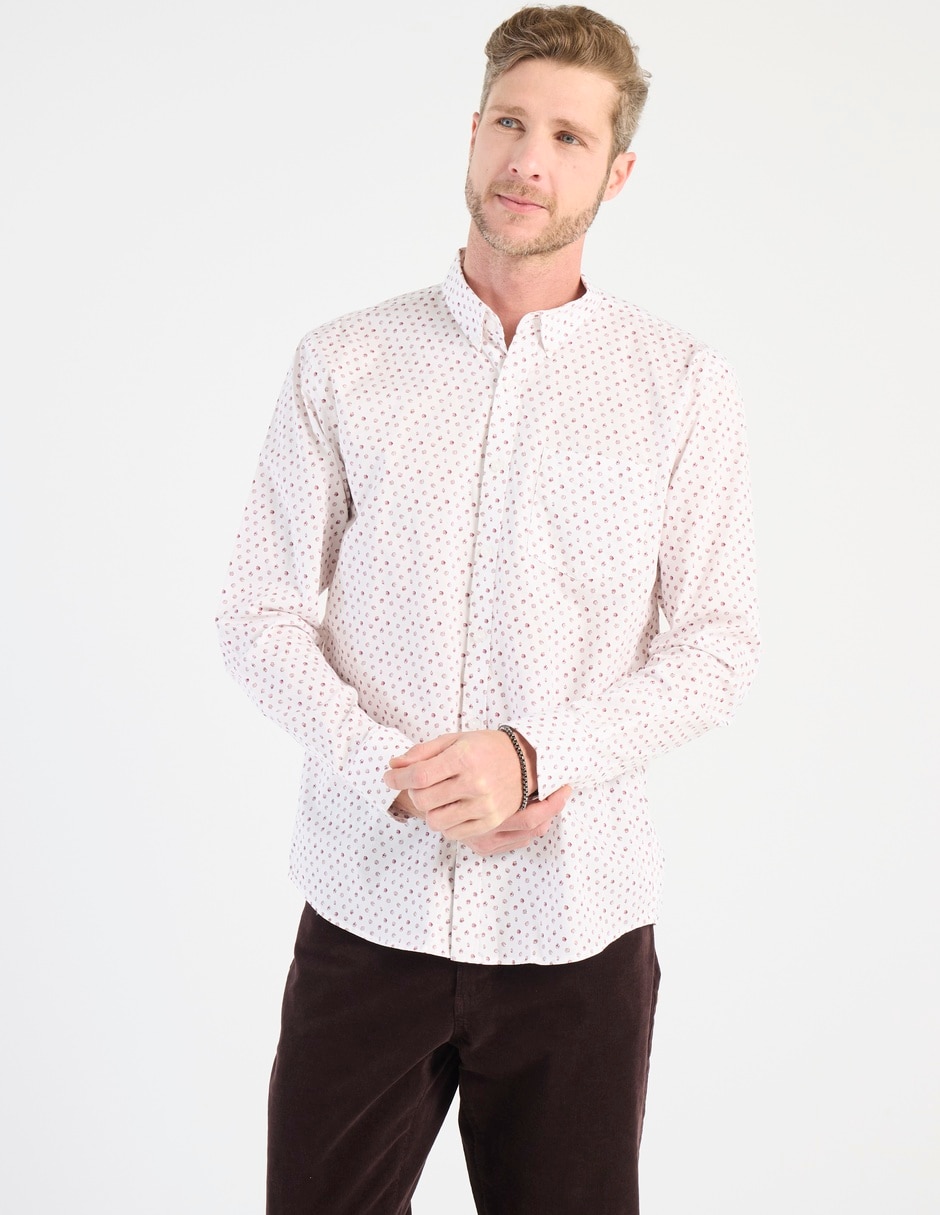 Camisa casual de algodón manga larga para hombre Camisa casual de algodón manga larga para hombre