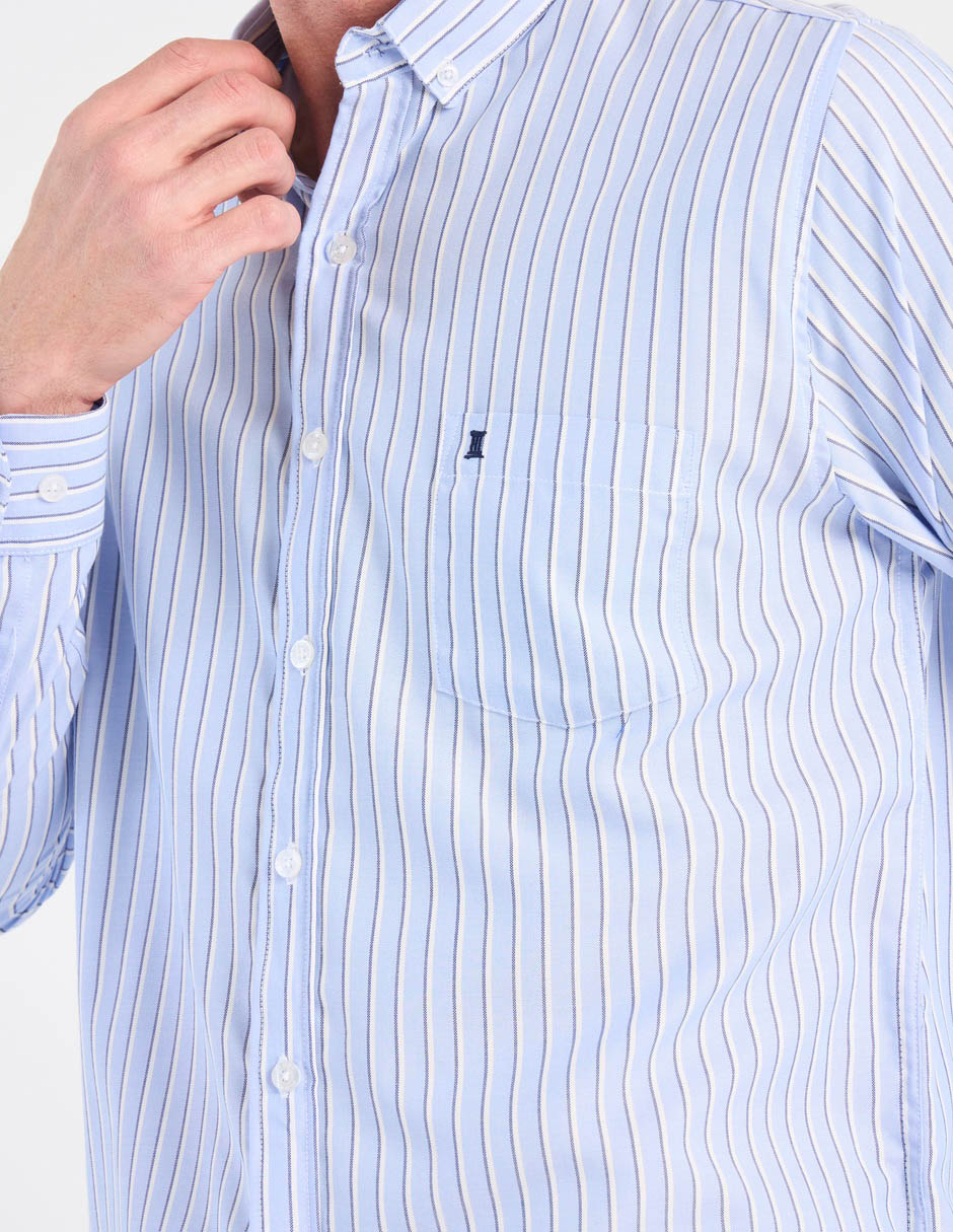 Camisa casual de algodón manga larga para hombre 4