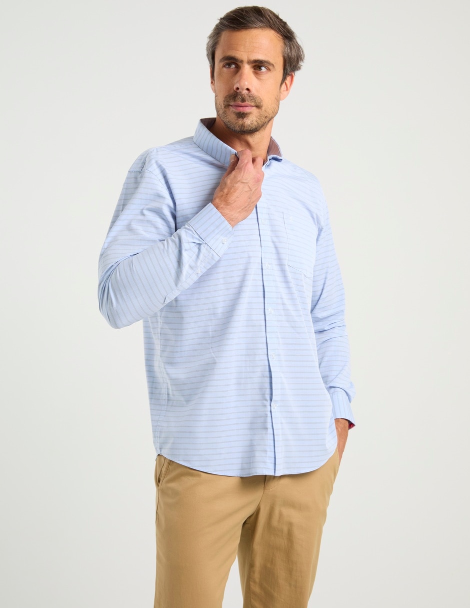 Camisa casual de bambú manga larga para hombre 2