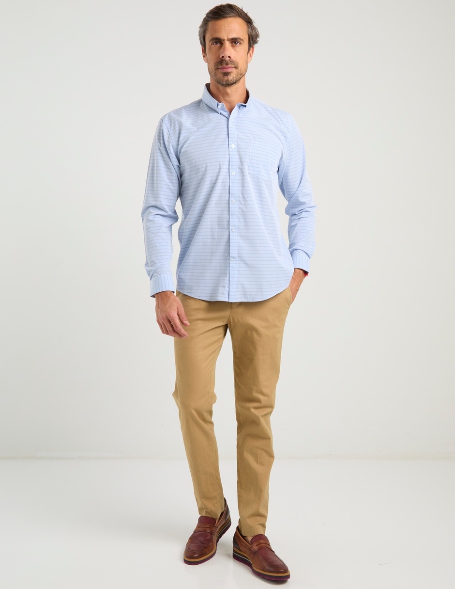 Camisa casual de bambú manga larga para hombre 3