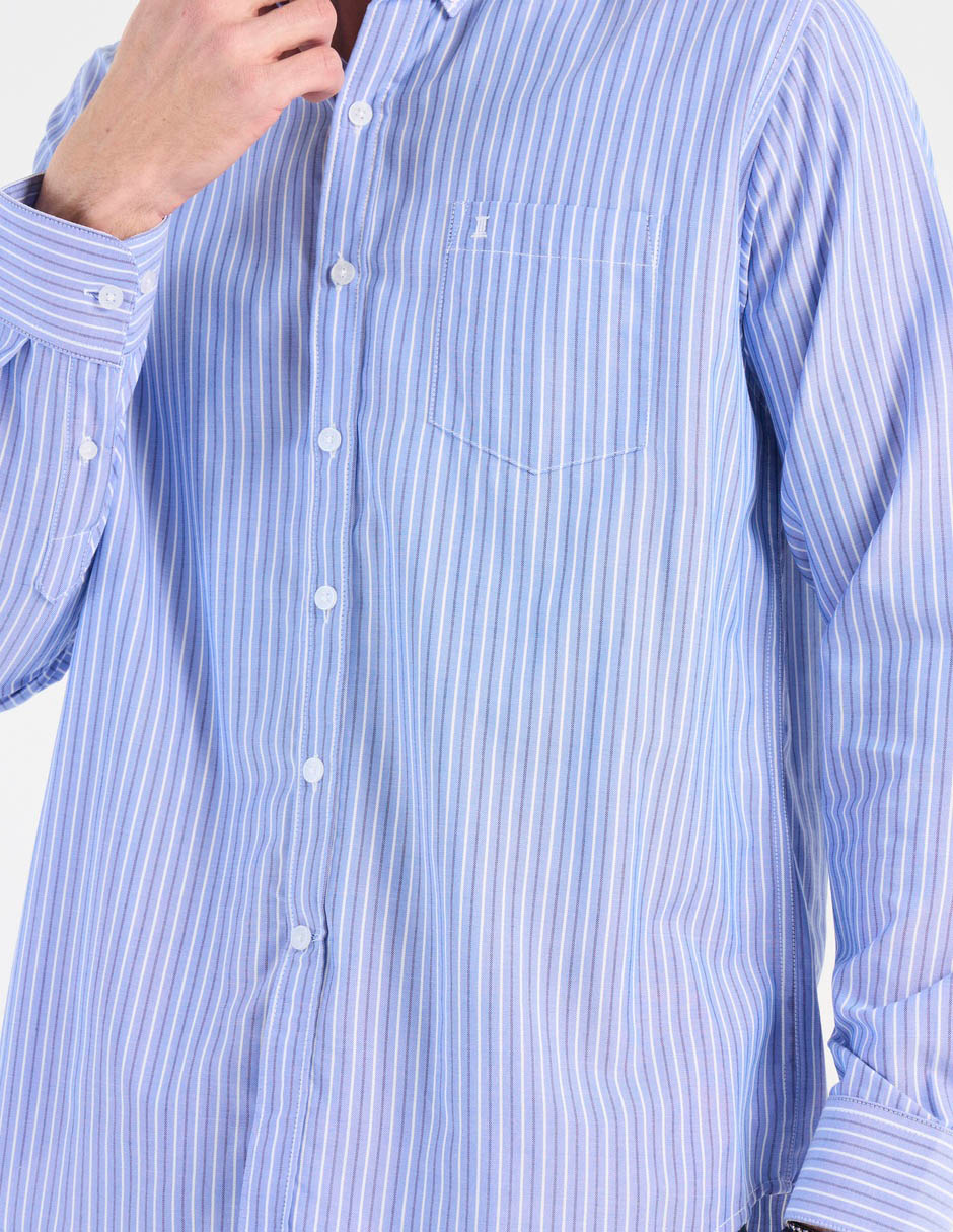 Camisa casual de algodón manga larga para hombre 4