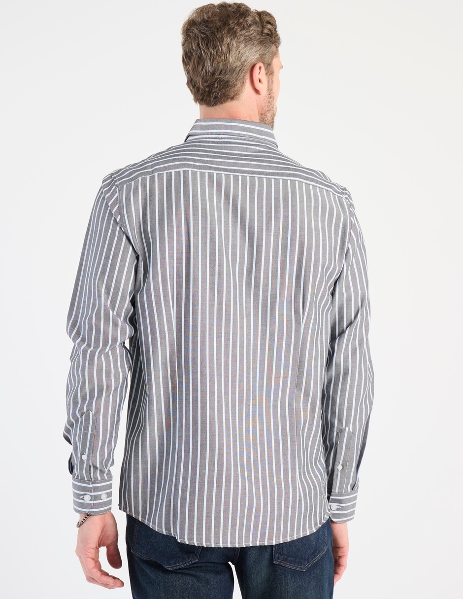 Camisa casual de algodón manga larga para hombre 2