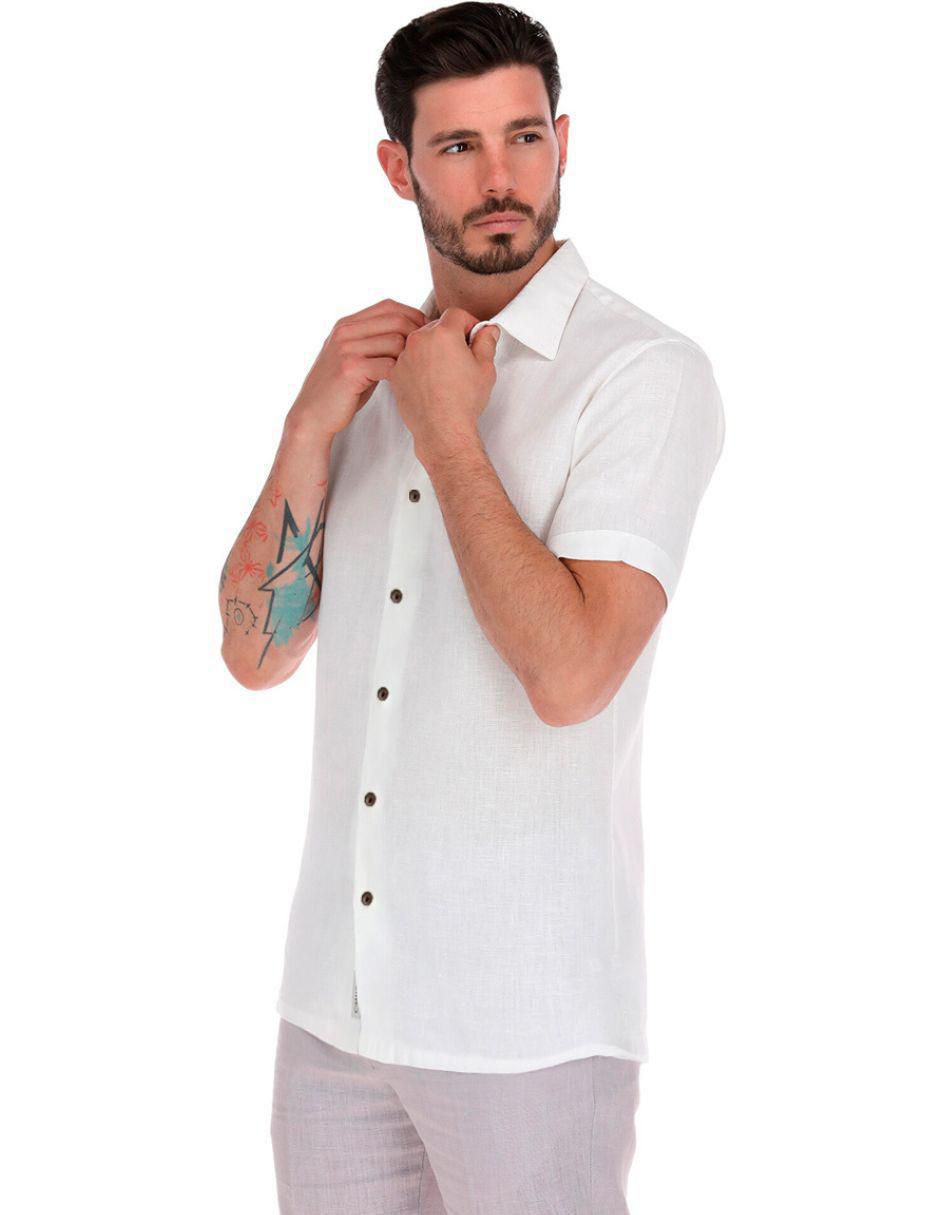 Camisa casual de bambú manga corta para hombre 2