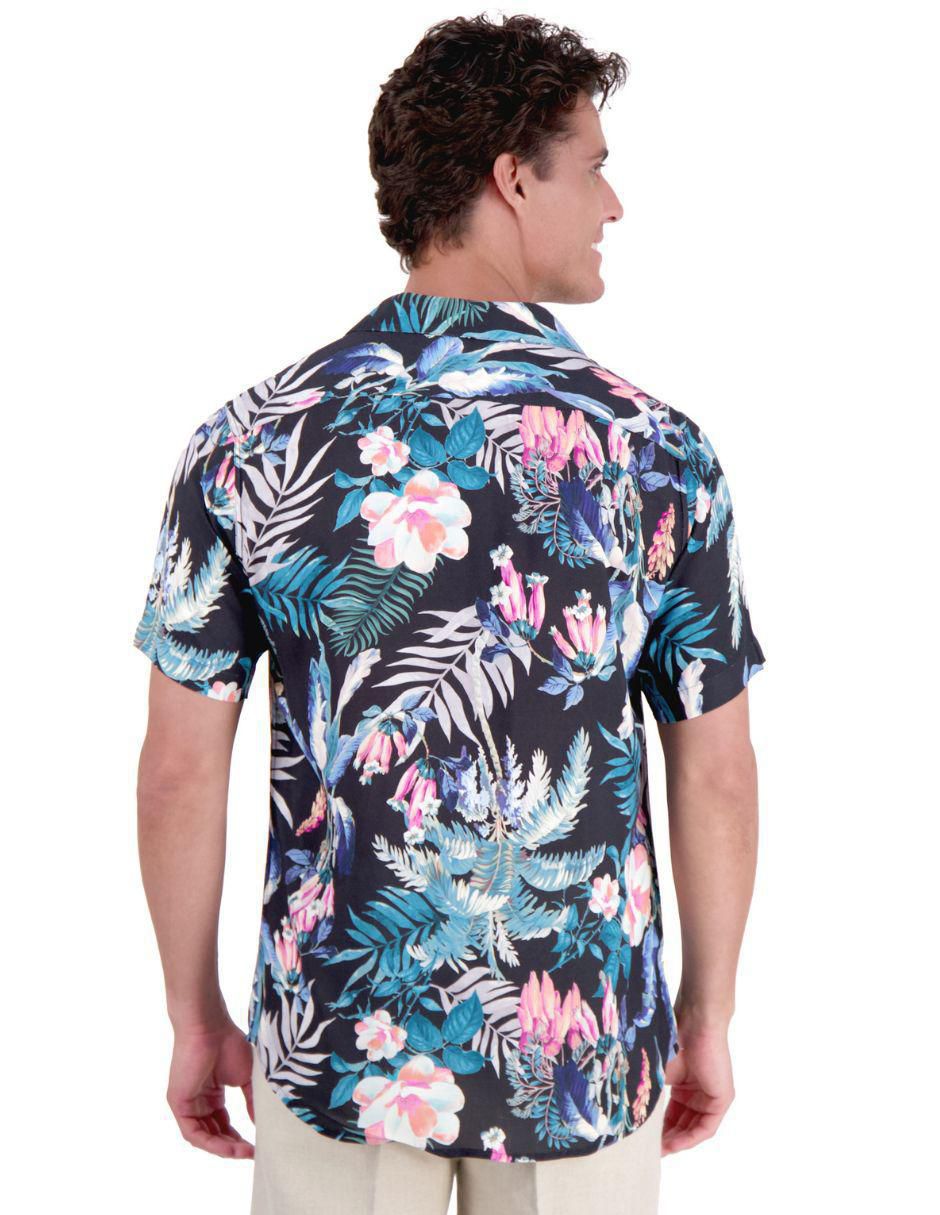 Camisa casual de viscosa manga corta para hombre 3