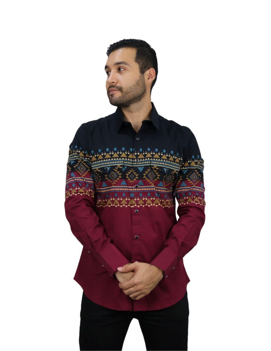 Camisa casual de algodón manga larga para hombre 6